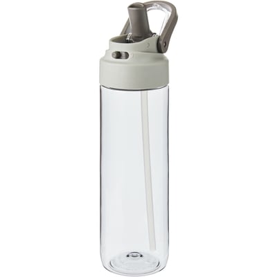 Bouteille d’eau Tritan avec paille − gris