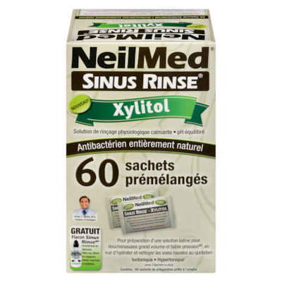 NeilMed Sachets prémélangés xylitol 60 ea, 0,32 $/1ch