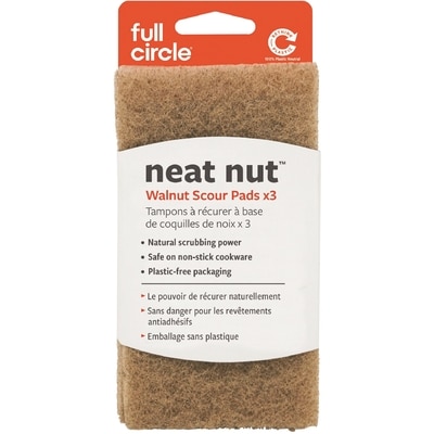 Full Circle Set Of 3 Walnut Scour Pads 3 ea, $2.67/1ea