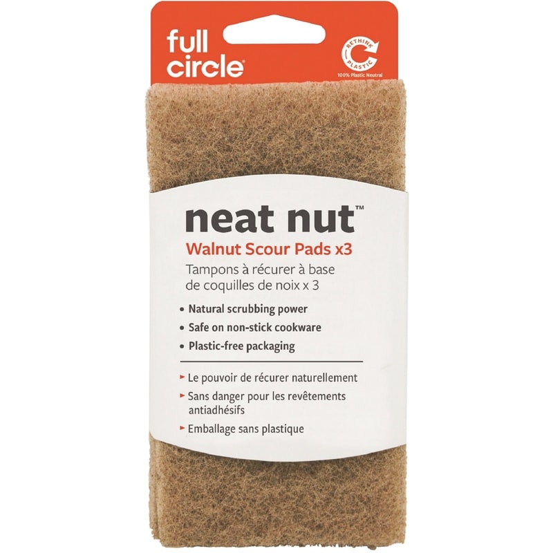 Set Of 3 Walnut Scour Pads