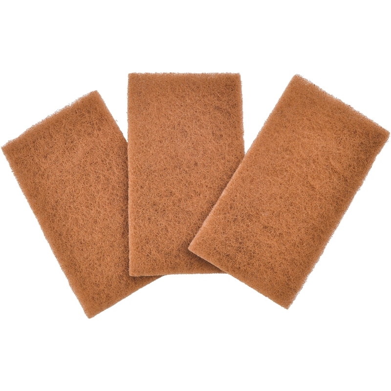 Set Of 3 Walnut Scour Pads