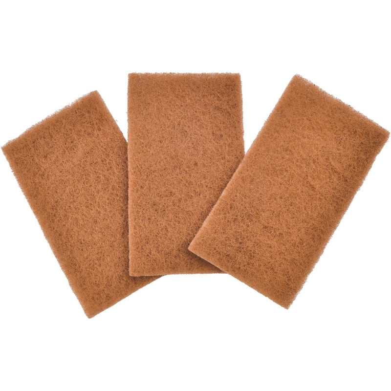 Set Of 3 Walnut Scour Pads