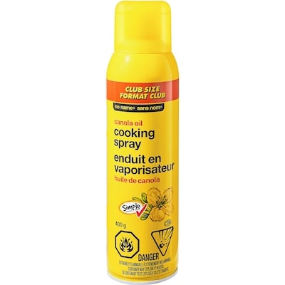 No Name Canola Oil Cooking Spray, Club Size 400 g, $1.62/100g