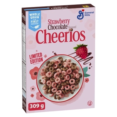 General Mills Cheerios Chocolate Strawberry Flavoured Cereal 309 g, $1.78/100g