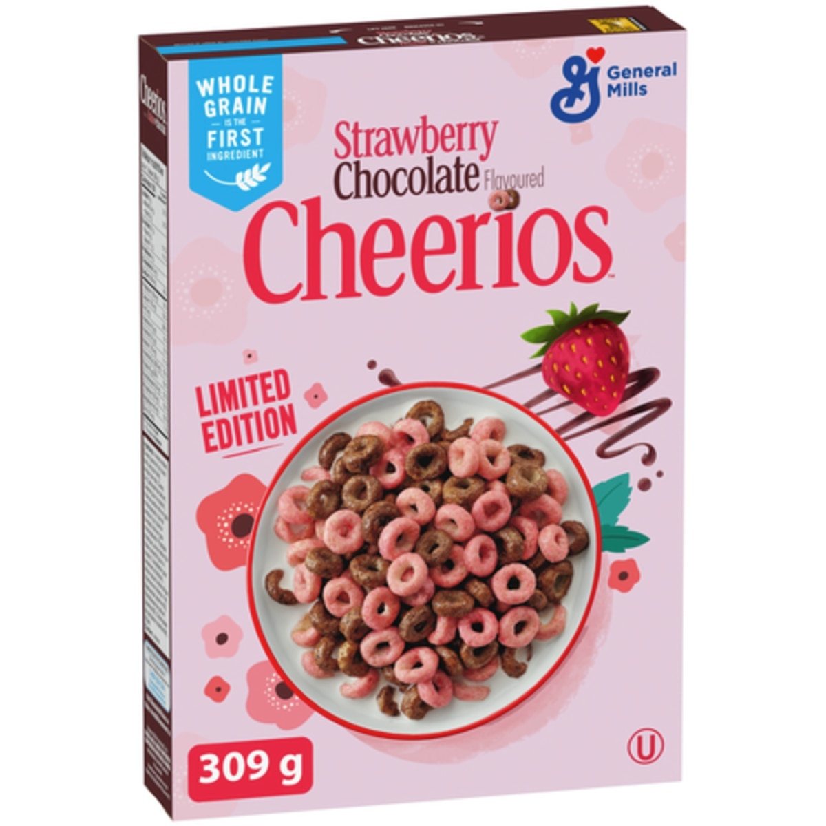 General Mills Cheerios Chocolate Strawberry Flavoured Cereal 309 g, $1.29/100g