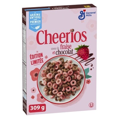 General Mills Cheerios saveur de chocolat et fraise céréales 309 g, 1,61 $/100g