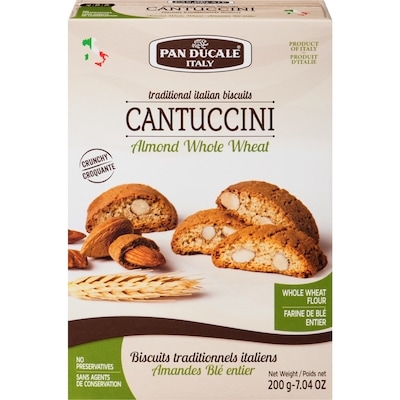 Pan Ducale Cantuccini Traditional Italian Biscuits Almond Whole Wheat 200 g, $2.15/100g
