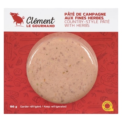 Clement le Gourmand Country-Style Pâté With Herbs 150 g, $2.86/100g