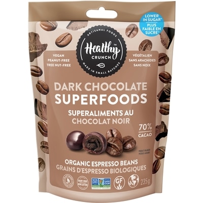 Healthy Crunch Organic  Espresso Coffee Beans Dark Chocolate Superfoods 235 g, $4.46/100g