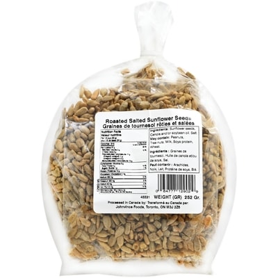 Johnvince Foods Roasted Salted Sunflower Kernels $1.50/100g $6.81/1lb