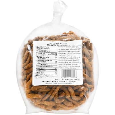 Johnvince Foods Bâtonnets de sésame nature 1,50 $/100g 6,81 $/1lb