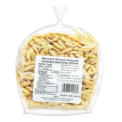 Johnvince Foods Amandes effilées émondées 2,00 $/100g 9,07 $/1lb