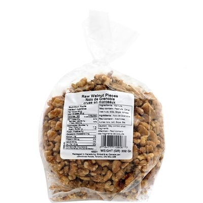 Johnvince Foods Raw Walnut Pieces $2.00/100g $9.07/1lb