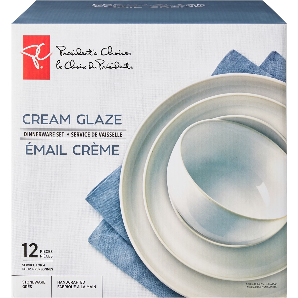 Cream Glaze Dinnerware 12 Piece Set