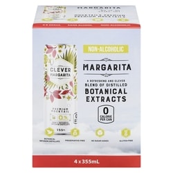 Clever Mocktails Margarita Non-Alcoholic 4x355.0 ml, $0.49/100ml