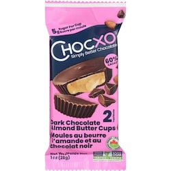 Dark Chocolate Almond Butter Cups 60% Cacao