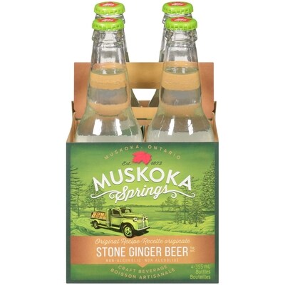 Muskoka Springs Boisson artisanale stone ginger beer 4x355.0 ml, 0,77 $/100ml