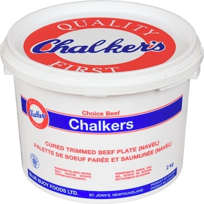 Chalkers Palette de boeuf parée et saumurée navel 2 kg, 1,75 $/100g