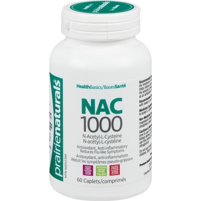 Prairienaturals Healthbasics Nac 1000 60 ea, $0.65/1ea