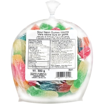 null Sour Gummi Worms $1.00/100g $4.54/1lb