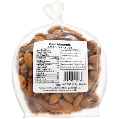 null Raw Almonds $2.00/100g $9.07/1lb