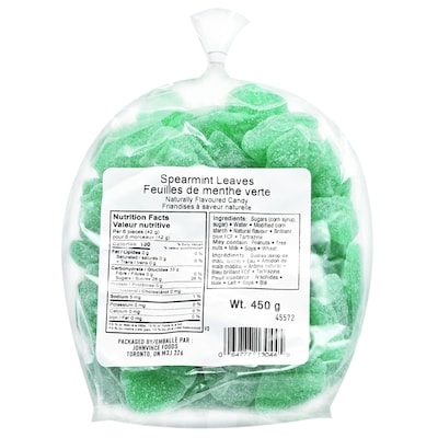 null Spearmint Leaves (Naturally Flavoured Candy) $1.00/100g $4.54/1lb