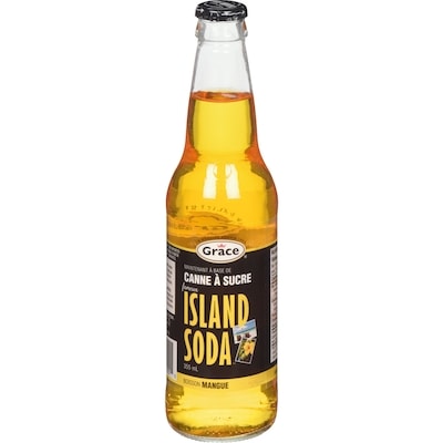 Grace Island soda boisson mangue 355 ml, 0,35 $/100ml