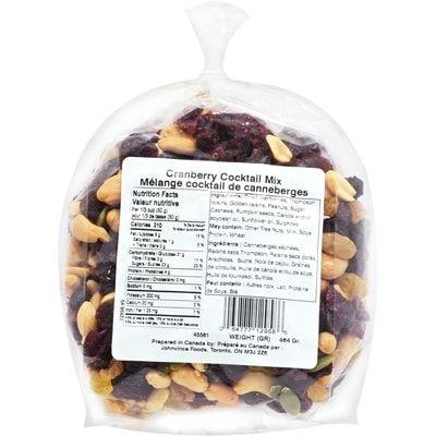 null Mélange du randonneur aux canneberges non salé 2,50 $/100g 11,34 $/1lb