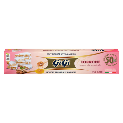 Gigi Brand Soft Nougat With Almonds 175 g, $3.42/100g