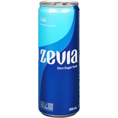 Zevia Zero Sugar Soda, Cola 355 ml, $0.56/100ml