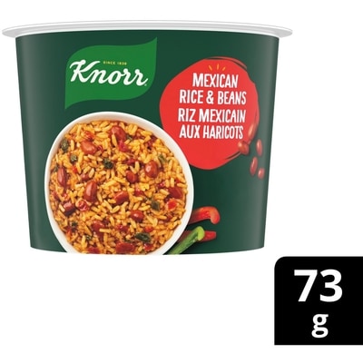 Knorr Rice Cup Delicious Mexican Rice And Beans  73 g, $5.47/100g