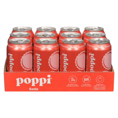 Poppi Classic Cola Can 12-Pack 12x355.0 ml, $0.66/100ml