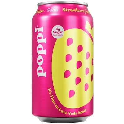 Poppi Strawberry Lemon Can 355 ml, $0.98/100ml