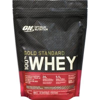 Optimum Nutrition Gold Standard 100% Whey Protein Powder Drink Mix Double Rich Chocolate 669 g, $8.07/100g