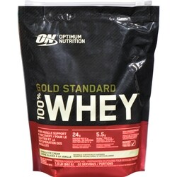 Optimum Nutrition Gold standard 100% whey préparation en poudre pour boisson proteinée crème glacée à la vanille 669 g, 7,32 $/100g