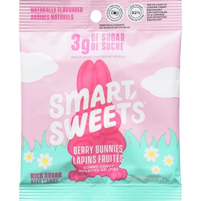 Smart Sweets Bonbons lapins fruités bonbons gélifiés 50 g, 8,00 $/100g