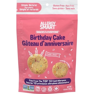 Allergy Smart Cookies Birthday Cake 140 g, $3.21/100g