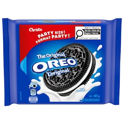 Christie Biscuits-sandwiches au chocolat OREO L’original, format party 685 g, 1,31 $/100g