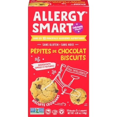 Allergy Smart Pépites de chocolat biscuits 140 g, 4,29 $/100g