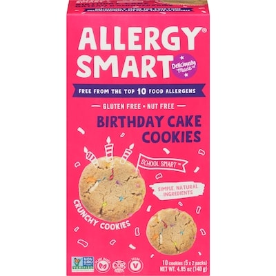Allergy Smart Birthday Cake Cookies 140 g, $4.64/100g