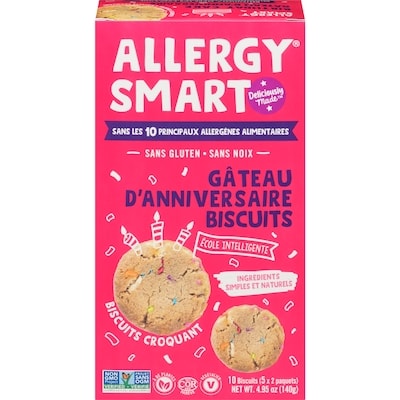 Allergy Smart Gâteau d'anniversaire biscuits 140 g, 3,92 $/100g