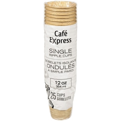 null Gobelets ondules 25 ea, 0,13 $/1ch