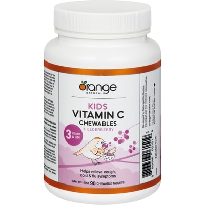 Orange Naturals Kids Vitamin C Chewables + Elderberry 3 Years & Up 90 ea, $0.30/1ea