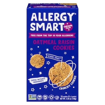 Allergy Smart Oatmeal Raisin Cookies 140 g, $4.28/100g