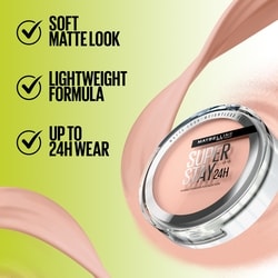 【miii】Powder Wash & Sun Protector Maybelline Super Stay 24 Hour Hybrid Powder Foundation, Waterproof