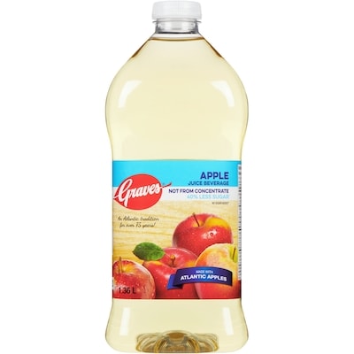 Graves Less Sugar Apple Juice Beverage 1.36 l, $0.28/100ml
