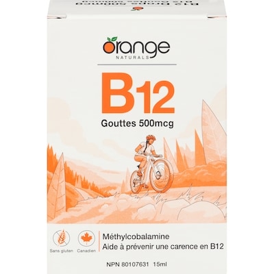 Orange Naturals B12 gouttes 500 mcg 15 ml, 226,60 $/100ml