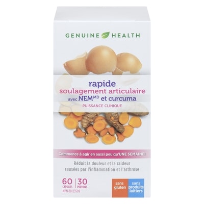 Genuine Health Soulagement articulaire 60 ea, 0,57 $/1ch