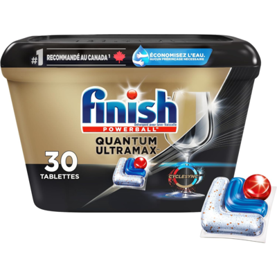 Finish Powerball quantum ultramax détergent pour lave-vaisselle 30 ea, 0,47 $/1ch