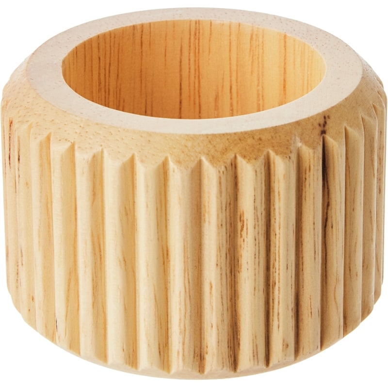 Acacia Rib Napkin Rings 4 Pack